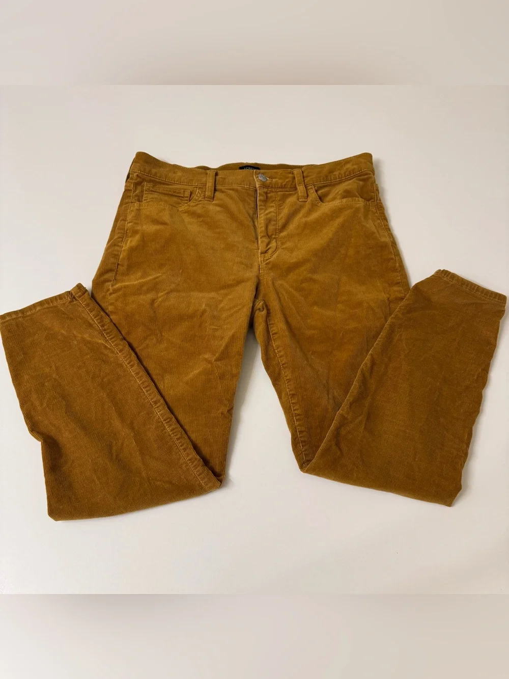 J Crew Skinny Corduroy Mid Rise Pant Womens Brown Ankle Length Size 30